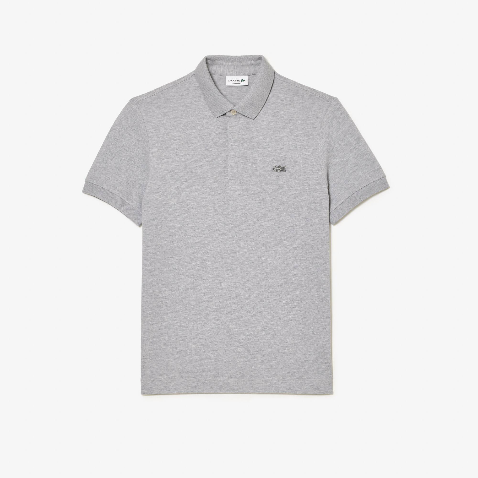 ERECTRICGOLF FIVEBUTTONS POLO GREY Lサイズ Polo Regular Fit Paris em Piqué Stretch - Lacoste - Novidades 2026