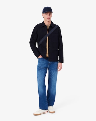 Camiseta de Piqu&eacute; com Gola Listrada em Stretch