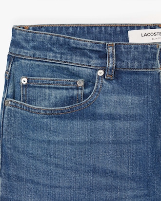 Cal&ccedil;a Jeans Slim Fit Indigo com 5 Bolsos