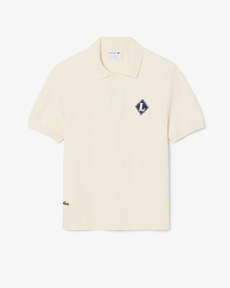 Su&eacute;ter com Gola Polo e Aplique de Ins&iacute;gnia &mdash; Fabricado na Fran&ccedil;a