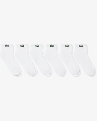 Meias Curtas Listradas de Algod&atilde;o 6 Pares