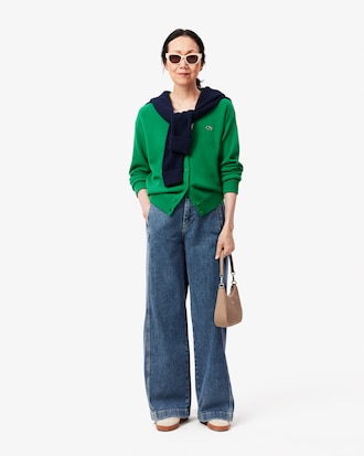 Cardigan De Lana Con Escote En V Fit Relajado