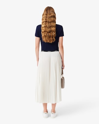 Pollera Plisada Larga Con Cintura Elastizada