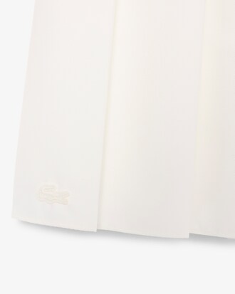 Pleated Petit Piqu&eacute; Effect Midi Skirt