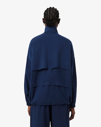 Campera de ch&aacute;ndal oversized de mezcla de Lino