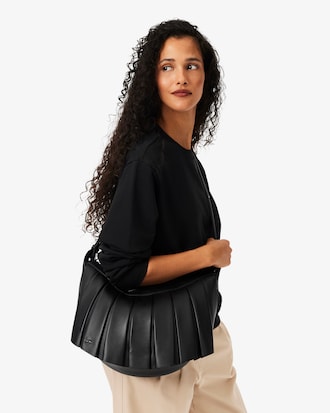 Bolsa Hobo M&eacute;dia Lenglen de Couro