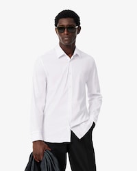 Camisa Slim Fit em Popeline Stretch