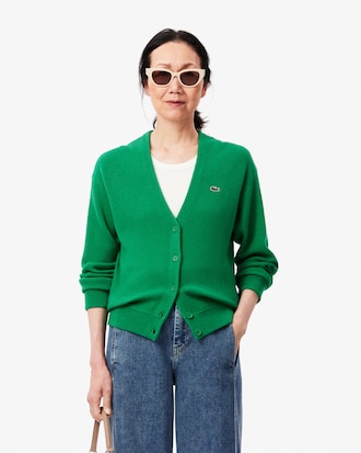 Cardigan De Lana Con Escote En V Fit Relajado
