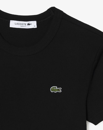 Camiseta de Algod&atilde;o Canelada com Caimento Ajustado