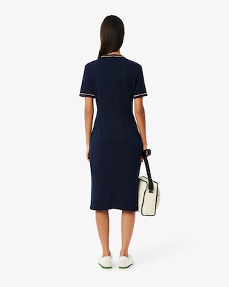 Vestido Camiseta em Malha com Toque de Acabamento