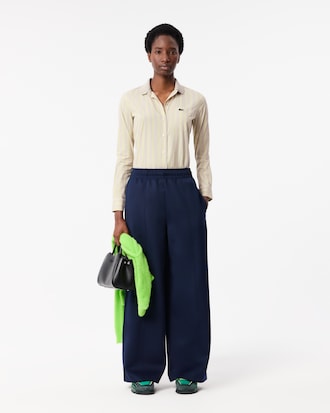 Camisa Slim Fit com Gola Canelada em Popeline