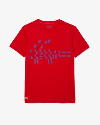 Camiseta masculina Lacoste SPORT x Novak Djokovic estampada