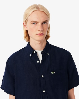 Camisa de Lino Manga Corta