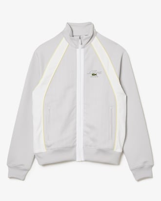 Men&rsquo;s Lacoste Organic Cotton Colourblock Zipped Sweatshirt