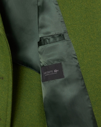 Casaco Longo de Lã Slub Da Coleção Runway