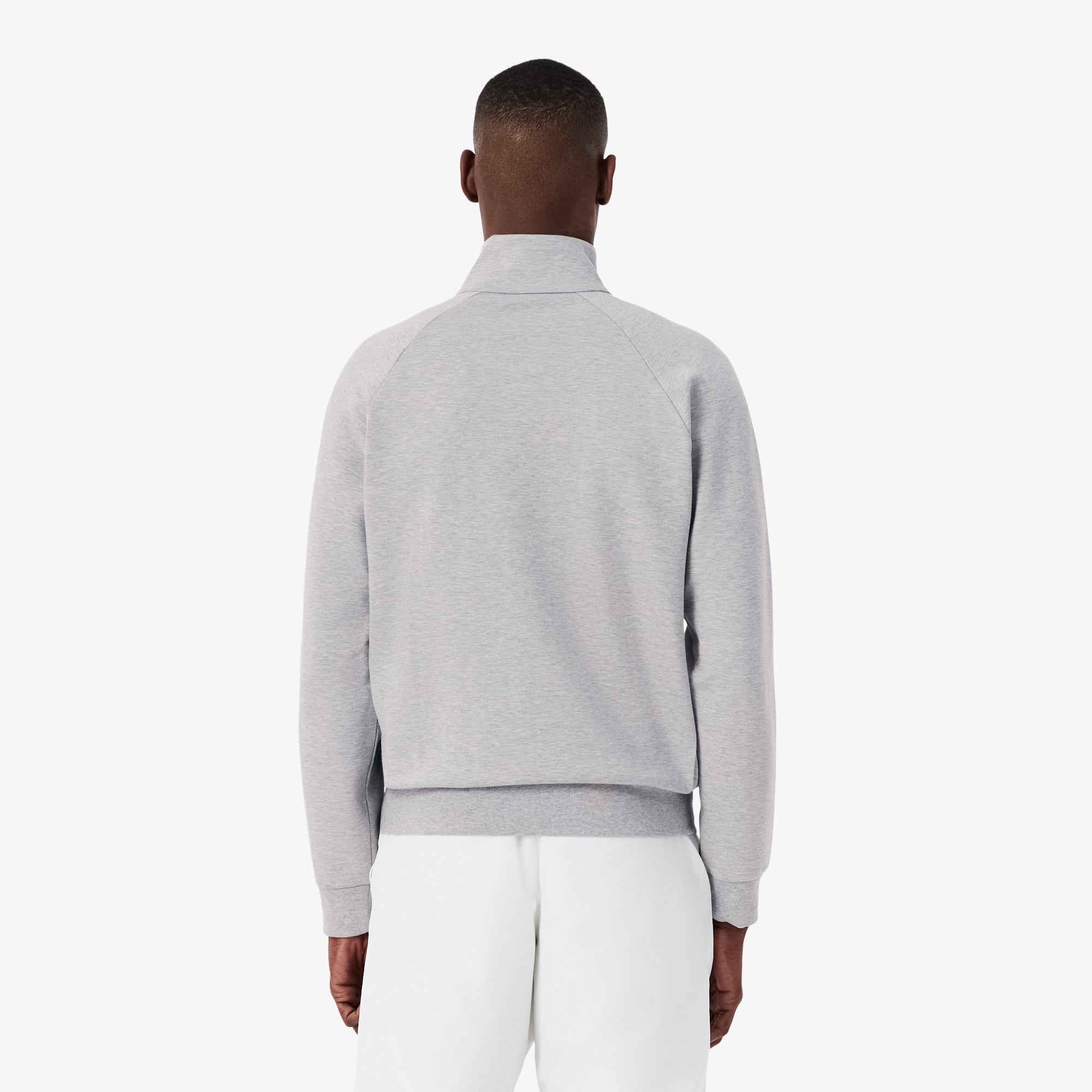 ma様 Casaco Dupla Face com Ziper com Mangas Raglan Lacoste