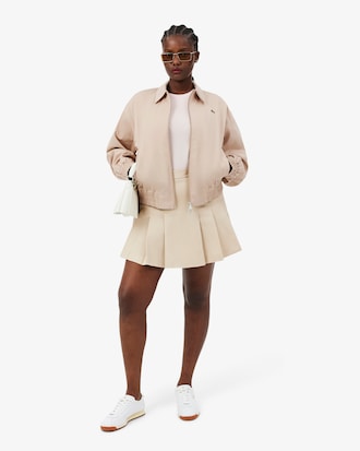 Jaqueta de Gabardine Stretch de Colarinho Duplo