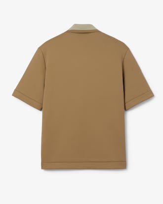 Camisa Polo Oversized em Cetim Runway 