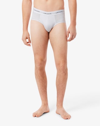 Pacote com 3 Cuecas Briefs de Algod&atilde;o Stretch