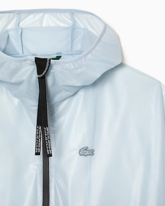 Jaqueta corta-vento feminina Lacoste transparente