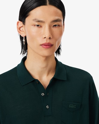 Su&eacute;ter de Gola Polo em L&atilde; Merino