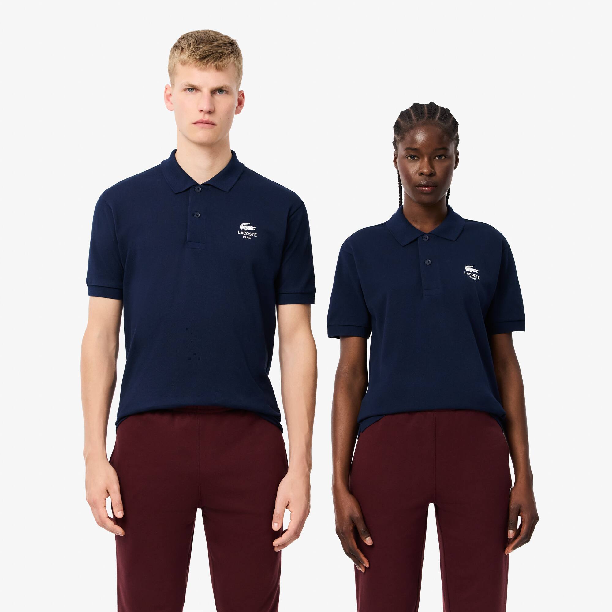 LACOSTE ダークブルー ポロシャツ US L WEB限定／ポロシャツ／半袖／LACOSTE／ウォッシャブル／コットン鹿の子