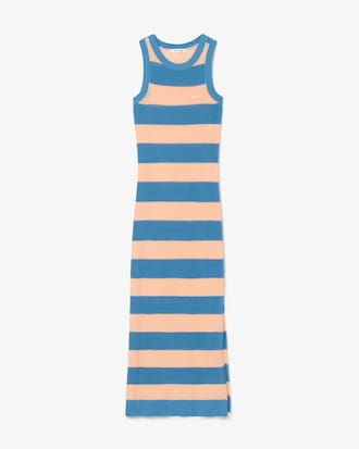 Vestido de Algod&atilde;o Listrado