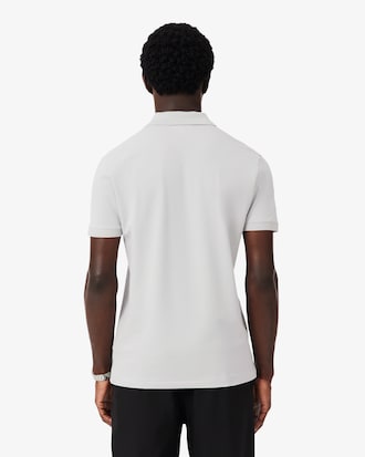 Camisa Polo Piqu&eacute; Modelagem ajustada com Marca em Jacquard