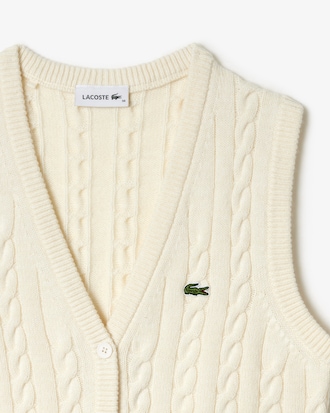 Cardigan em Tricô de Algodão e Lã