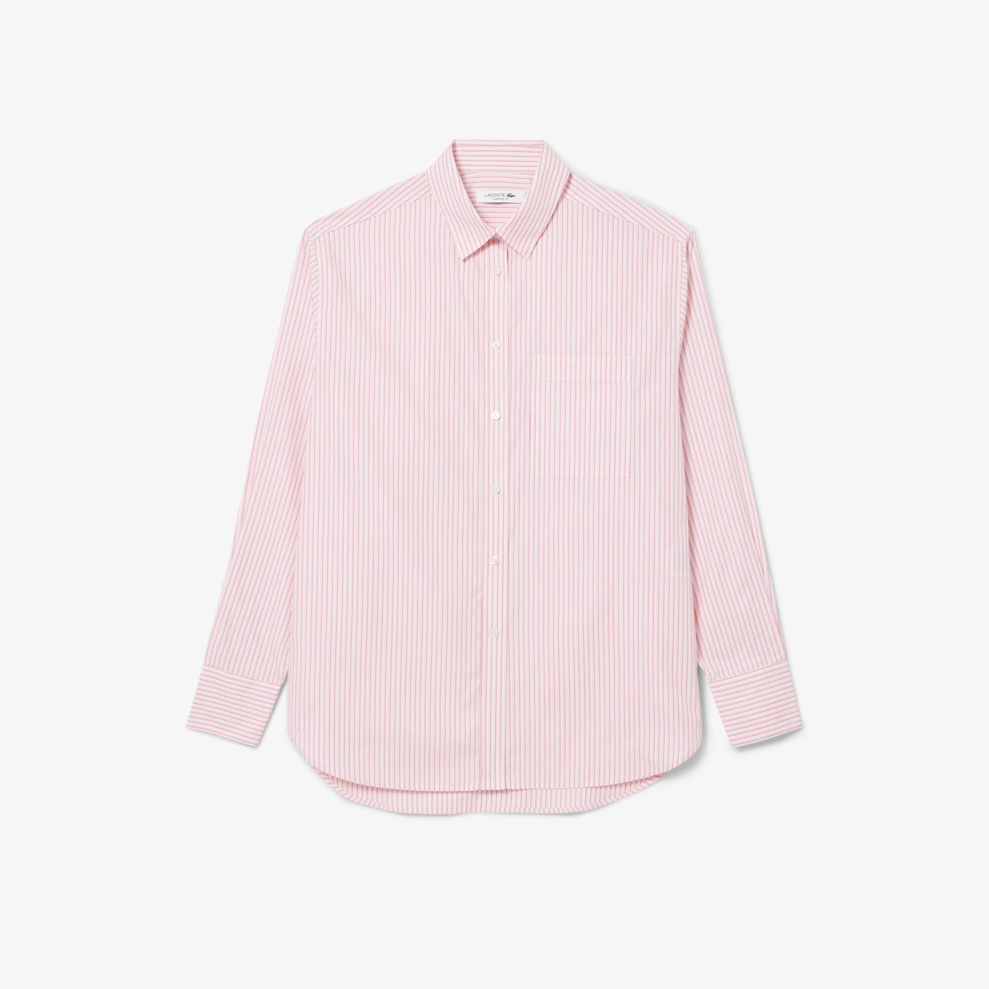 Camisa Oversized Manga Comprida Lacoste em Popeline