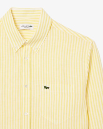 Camisa Regular Fit Listrada em Linho