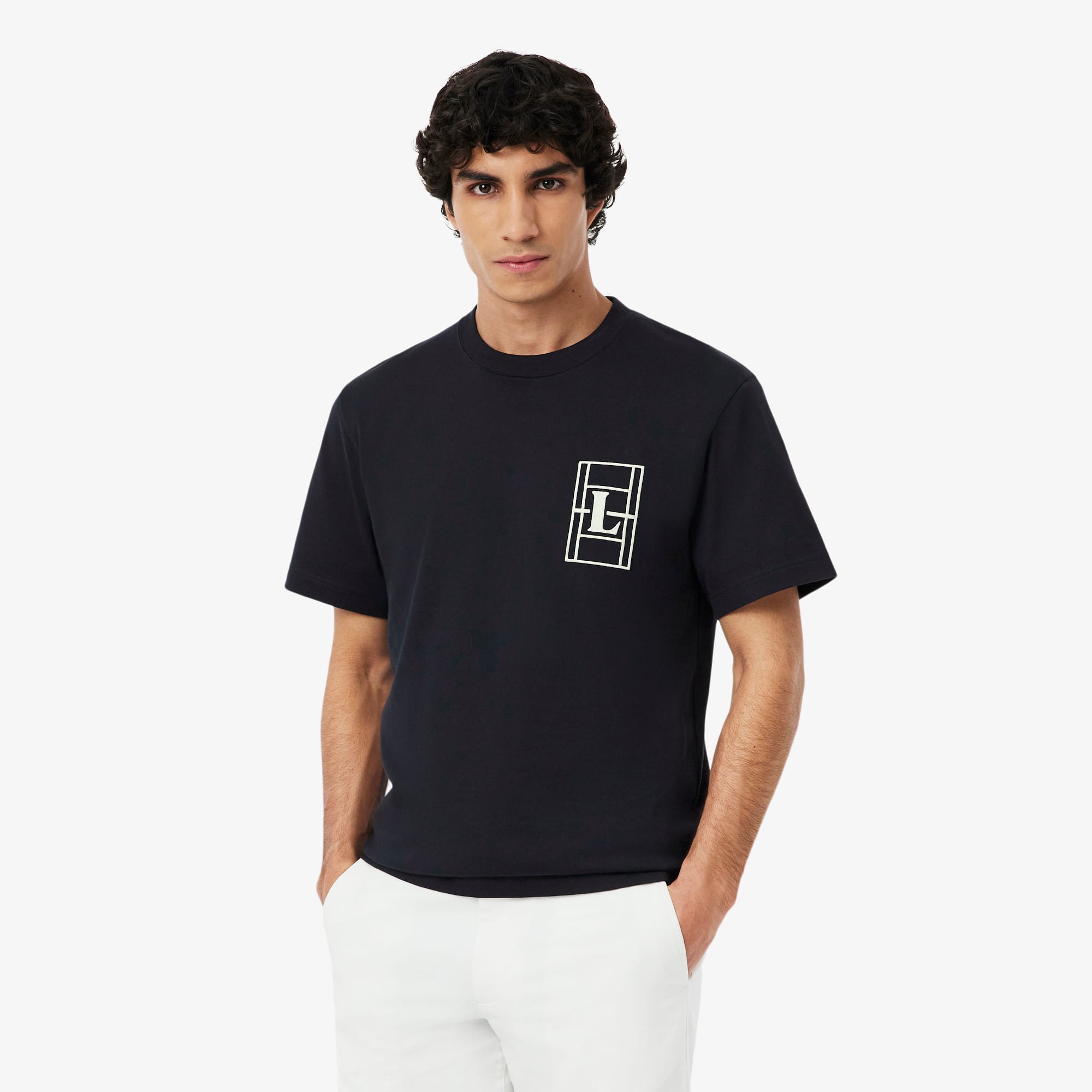 Camiseta de Malha Pesada Bordada - Camisetas Masculinas