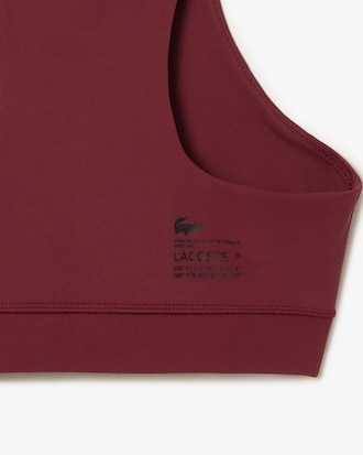Top de mujer Lacoste Sport de secado rápido en poliamida reciclada elástica
