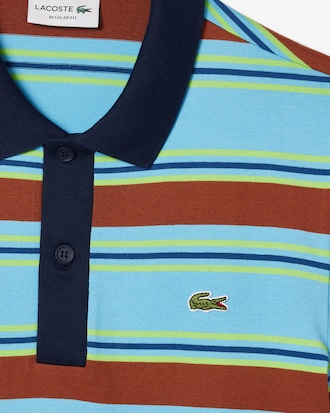 Polo Regular Fit Listrado em Algod&atilde;o