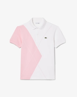 Polo em Mini Piqué com Argyle Contrastante