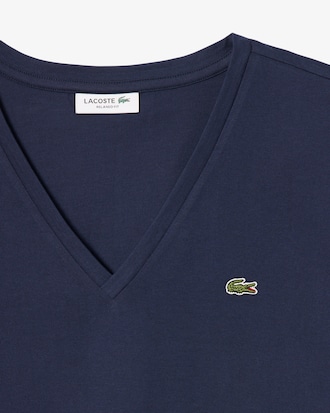 Camiseta de Algodão com Gola V E Caimento Relaxado