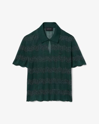 Su&eacute;ter com Gola Polo em Malha Pointelle