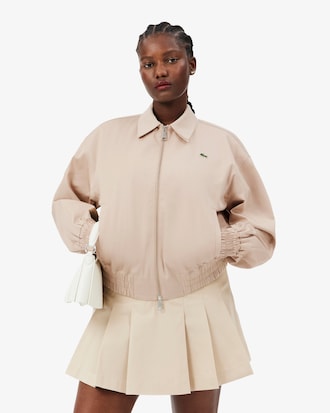Jaqueta de Gabardine Stretch de Colarinho Duplo