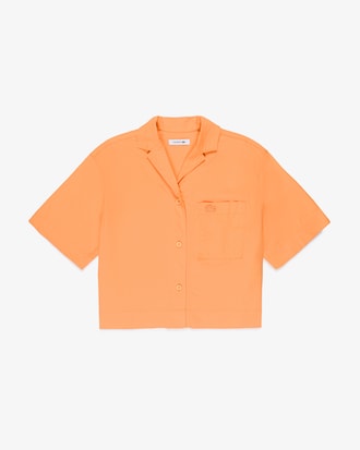 Camisa de mangas curtas de caimento solto