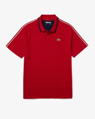 Polo masculina Lacoste SPORT Tennis em tric&ocirc; ultraleve bicolor
