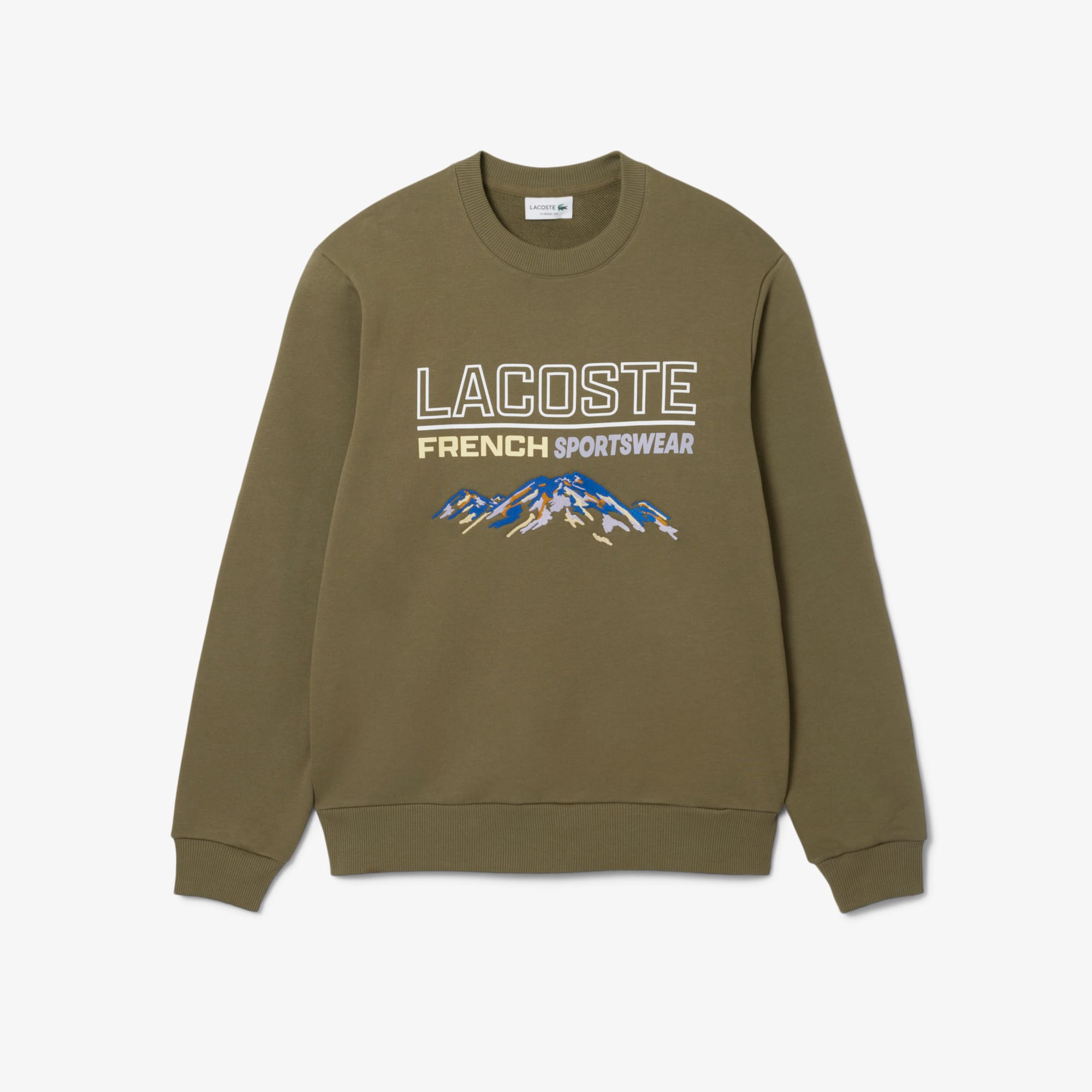 Moletom Bordado Masculino Lacoste em Lã com Punho Canelado