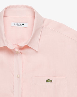 Camisa de Linho Listrada Oversized