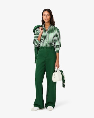 Camisa Oversize Ml Popeline Seasonal com Bolso