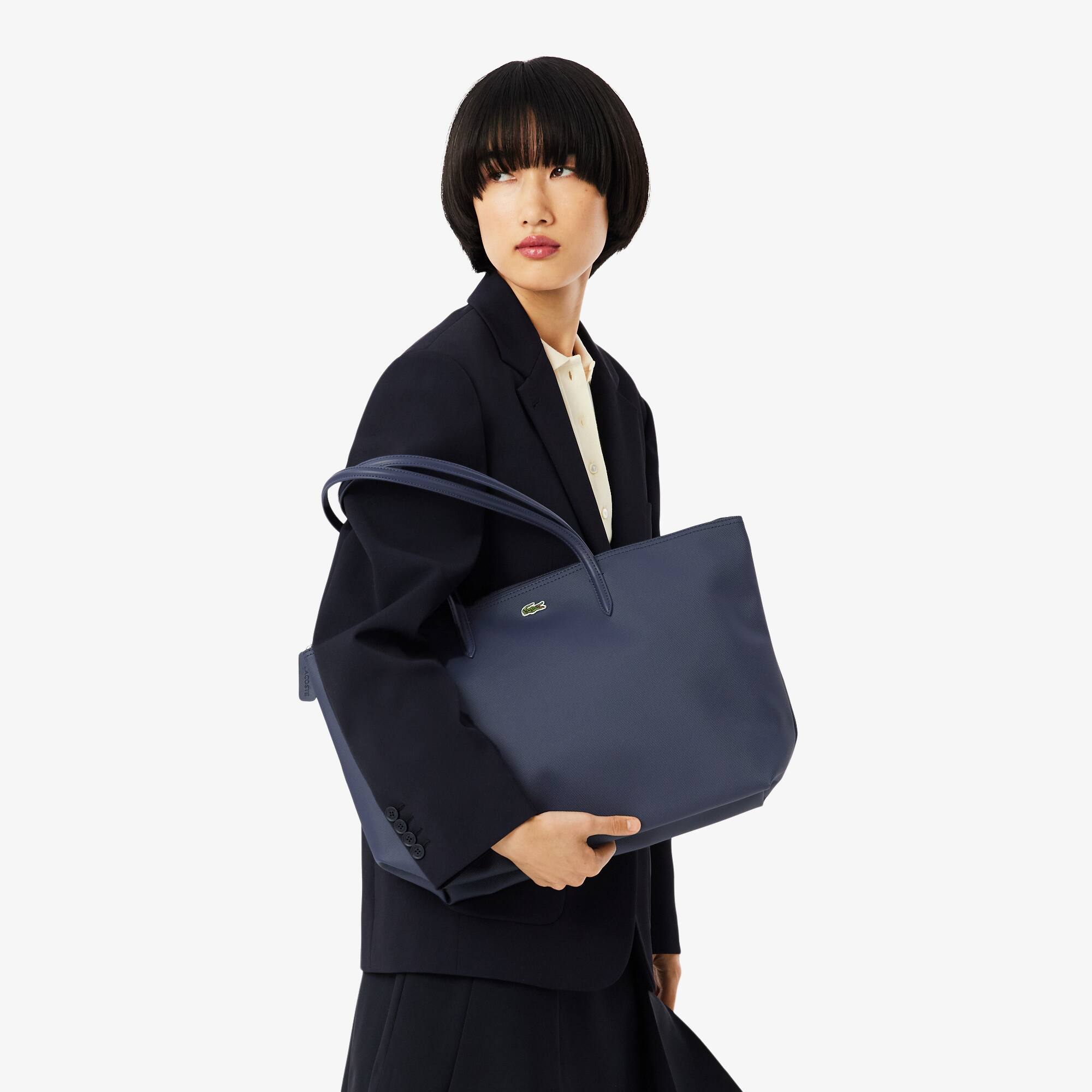 Bolsa Tote Grande Lacoste L.12.12 Concept em Mini-Piqué