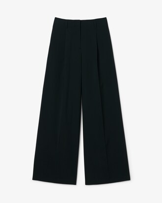 Pantal&oacute;n de Lana Mixta de Corte Amplio de Pasarela