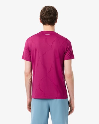 Remera de tenis Ultra Dry con cocodrilo jacquard