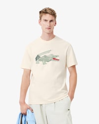 Camiseta de Algod&atilde;o Pesado com Estampa de Crocodilo