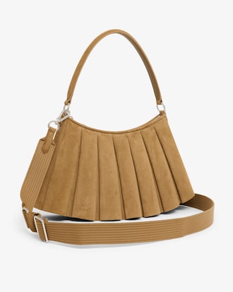 Cartera mediana de gamuza y cuero Lenglen
