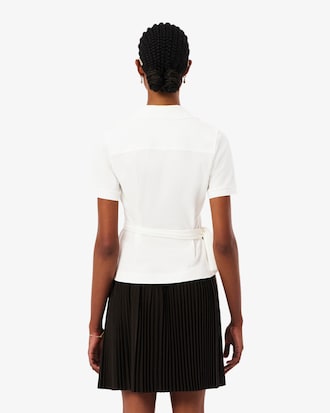 Stretch Mini Piqu&eacute; Wrap Polo Shirt