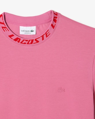 Remera de hombre Lacoste regular fit con detalle de la marca en el cuello